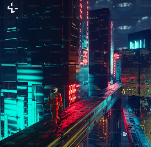 Futuristic city representing Xynio's vision
